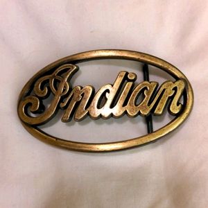 Vintage Indian motorcycle logo belt buckle